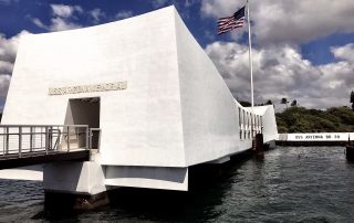The USS Arizona Memorial, at Pearl Harbor in Honolulu. - IZZAT RIAZ